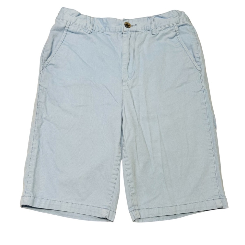 Classic Blue Knee-Length‎ Cotton Blend Shorts